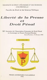 Liberté de la presse et droit pénal