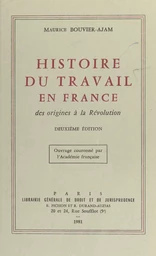 Histoire du travail en France : des origines à la Révolution