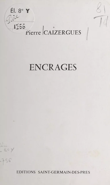 Encrages - Pierre Caizergues - FeniXX réédition numérique