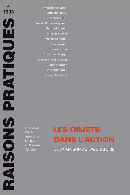 Les objets dans l’action -  - Éditions de l’École des hautes études en sciences sociales