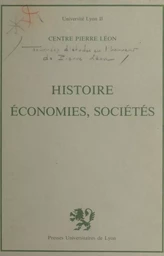 Histoire, économies, sociétés