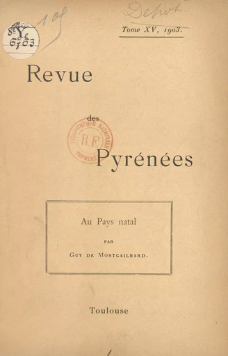 Au pays natal, paysages du Lauraguais - Guy de Montgailhard - FeniXX réédition numérique