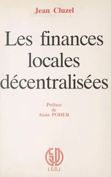 Les finances locales décentralisées