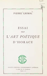 Essai sur l'art poétique d'Horace