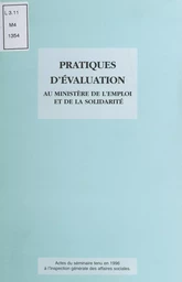 Pratiques d'évaluation au Ministère de l'emploi et de la solidarité