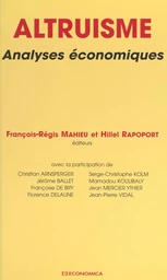 Altruisme : analyses économiques