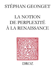 La Notion de perplexité à la Renaissance