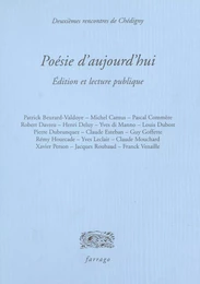 Poésie d'aujourd'hui, édition et lecture publique