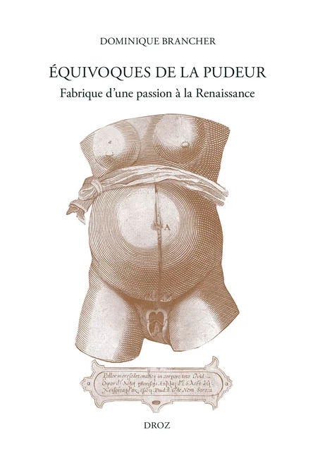 Equivoques de la pudeur - Dominique Brancher - Librairie Droz