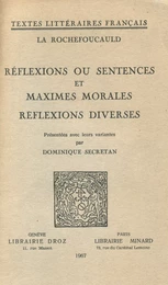 Réflexions ou Sentences et Maximes morales