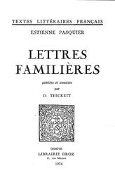 Lettres familières