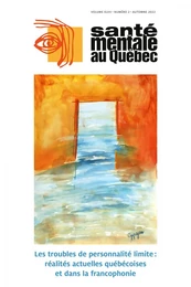 Santé mentale au Québec. Vol. 47 No. 2, Automne 2022