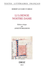 Li loenge Nostre Dame