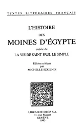 L’Histoire des moines d’Egypte