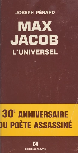 Max Jacob l'universel - Joseph Pérard - FeniXX réédition numérique