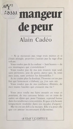 Le mangeur de peur - Alain Cadéo - FeniXX réédition numérique