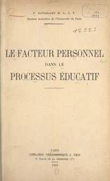 Le facteur personnel dans le processus éducatif