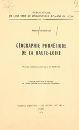 Géographie phonétique de la Haute-Loire