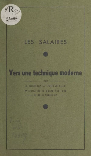 Les salaires - Pierre Ségelle - FeniXX réédition numérique