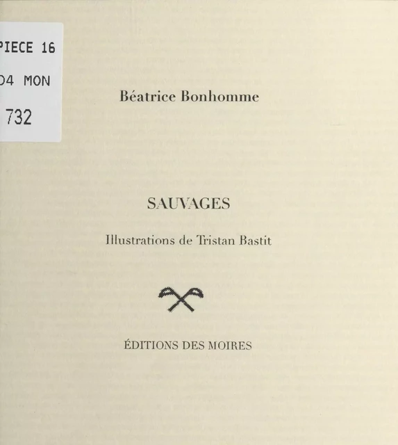 Sauvages - Béatrice Bonhomme - FeniXX réédition numérique