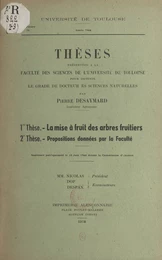 La mise à fruit des arbres fruitiers