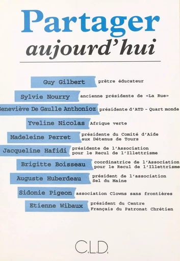 Partager aujourd'hui - Guy Gilbert, Yveline Nicolas - FeniXX réédition numérique