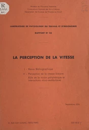 La perception de la vitesse