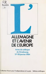 L'Allemagne et l'avenir de l'Europe