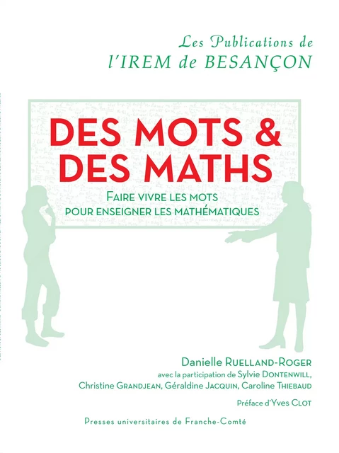 Des mots et des maths - Danielle Ruelland-Roger - Presses universitaires de Franche-Comté