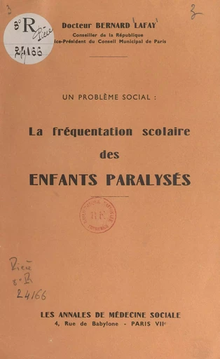 Un problème social - Bernard Lafay - FeniXX réédition numérique