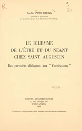 Le dilemme de l'être et du néant chez Saint Augustin