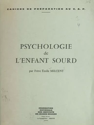 Psychologie de l'enfant sourd