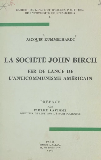 La société John Birch - Jacques Rummelhardt - FeniXX réédition numérique