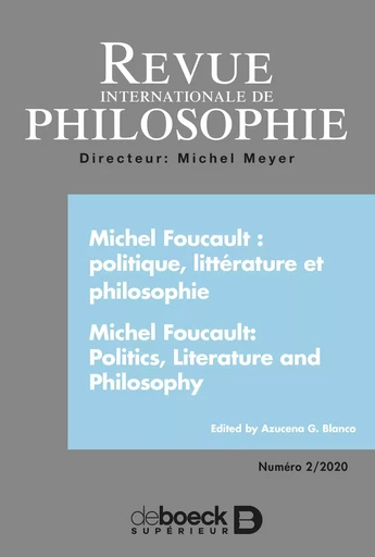 Revue internationale de philosophie -  Collectif - Revues De Boeck Supérieur