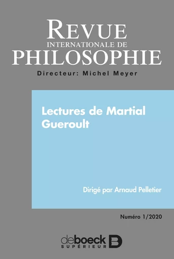 Revue internationale de philosophie -  Collectif - Revues De Boeck Supérieur