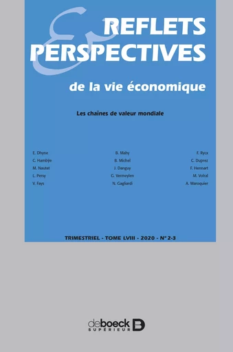 Reflets et perspectives de la vie économique -  Collectif - Revues De Boeck Supérieur