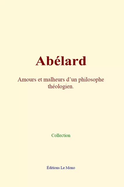 Abélard - Collection Collection - Editions Le Mono