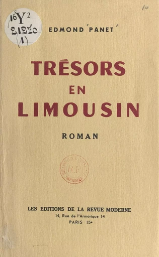 Trésors en Limousin - Edmond Panet - FeniXX réédition numérique