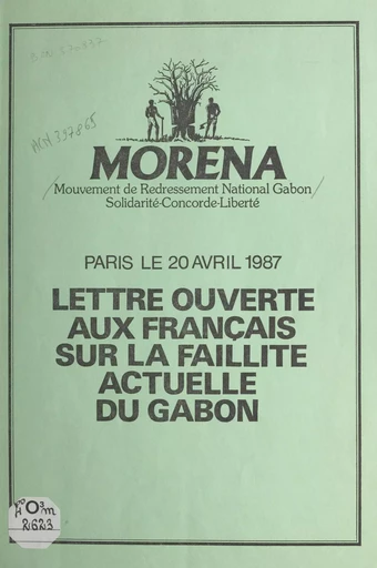 Lettre ouverte aux Français sur la faillite actuelle du Gabon - Paul Mba-Abessole - FeniXX réédition numérique