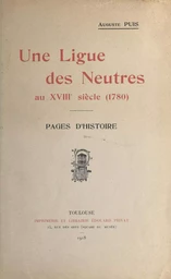 Une ligue des neutres au XVIIIe siècle (1780)