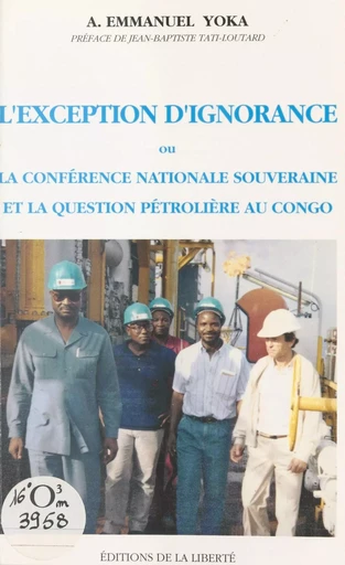 L'exception d'ignorance - Aimé Emmanuel Yoka - FeniXX réédition numérique