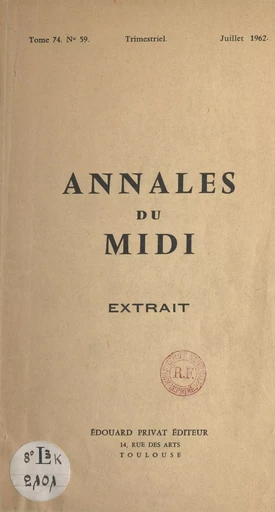 La pratique religieuse dans le diocèse de Toulouse aux XVIe et XVIIe siècles - Georges Baccrabère - FeniXX réédition numérique