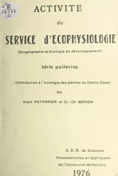 Activité du service d'écophysiologie