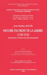 Histoire du droit de la guerre (1700-1819)