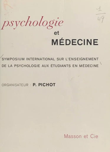 Psychologie et médecine - Pierre Pichot - FeniXX réédition numérique