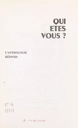 Qui êtes-vous ?