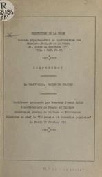 La télévision, moyen de culture