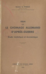 Essai sur le chômage allemand d'après guerre