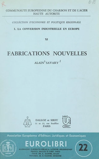 La conversion industrielle en Europe (11) - Alain Savary - FeniXX réédition numérique