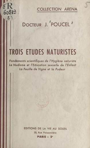 Trois études naturistes - Jean Poucel - FeniXX réédition numérique